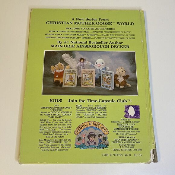 A Faith Adventure Book from Christian Mother Goose Humpty Dumpty & Grandpa Mole - Picture 11 of 12